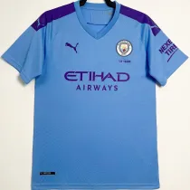 2019/20 Man City Home Blue Retro Soccer Jersey