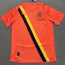 2025/26 Man City Third Orange Fans Soccer Jersey