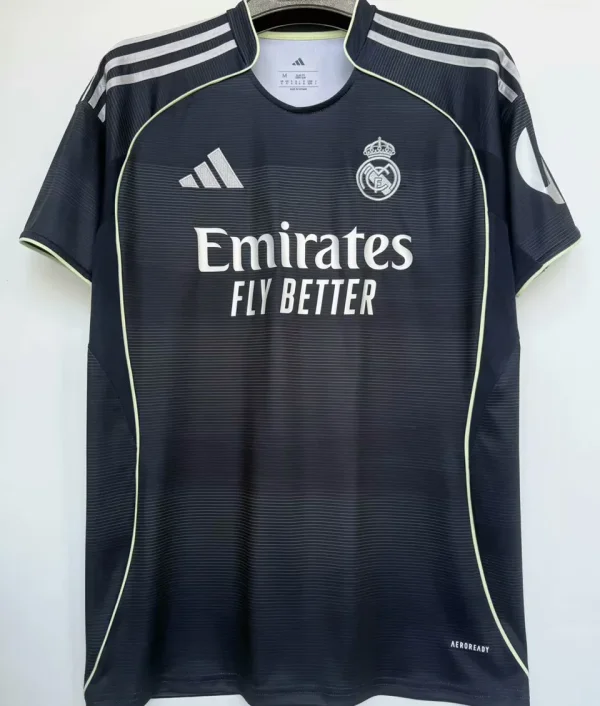 2025/26 RM 1:1 Quality Away Black Fans Soccer Jersey