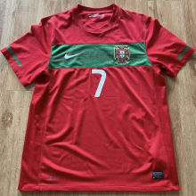 2010 Portugal Home Red Retro Soccer Jersey