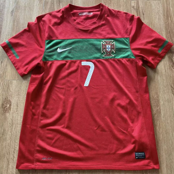 2010 Portugal Home Red Retro Soccer Jersey