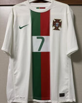2010 Portugal Away White Retro Soccer Jersey