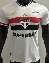 2025/26 Sao Paulo Home White Player Version Soccer Jersey