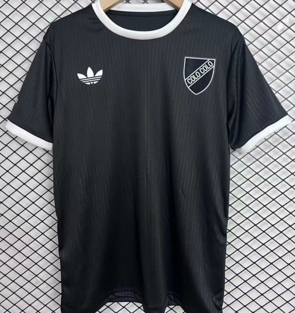 2025 Colo-Colo 100th Anniversary Retro Style Black Jersey