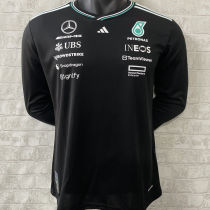 2025 Mercedes AMG Petronas F1 Black Long Sleeve Team T-Shirt