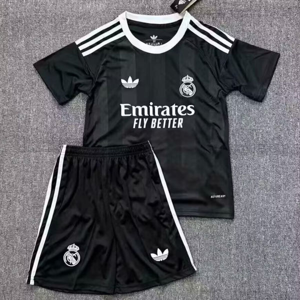 2025/26 RM Goalkeeper Black Kids Soccer Jersey