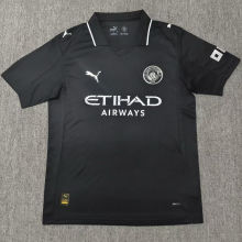 2025 Man City Black Special Edition Fans Soccer Jersey