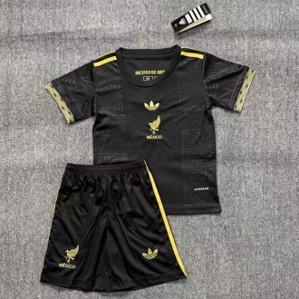 2025 Mexico Black Special Edition México de Oro Kids Jersey
