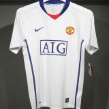 2008/2009 M Utd Away White Retro Player Version Soccer Jersey 球员版
