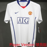 2008/2009 M Utd Away White Retro Player Version Soccer Jersey 球员版