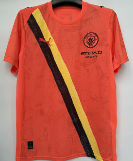 2025/26 Man City 1:1 Quality Third Orange Fans Soccer Jersey