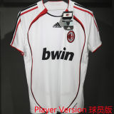 2006/07 AC Milan Away White Retro Player Version Soccer Jersey 球员版