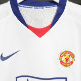 2008/2009 M Utd Away White Retro Player Version Soccer Jersey 球员版