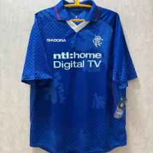 2002/03 Rangers Home Blue Retro Soccer Jersey