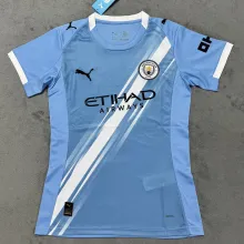 2025/26 Man City Home Blue Women Soccer Jersey 女