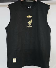 2025 Mexico Black México de Oro Pure Cotton Vest Jersey