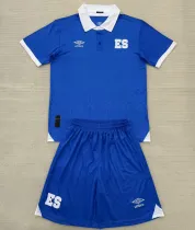 2025/26 EL Salvador Home Blue Kids Soccer Jersey 萨尔瓦多