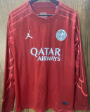 2024/25 PSG 4Th Red GK Long Sleeve Fans Soccer Jersey
