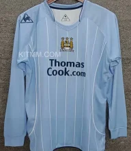 2007/08 Man City Home Blue Long Sleeve Retro Jersey