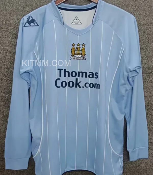 2007/08 Man City Home Blue Long Sleeve Retro Jersey