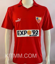 1987/1990 Sevilla FC Away Red Retro Soccer Jersey