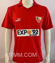 1987/1990 Sevilla FC Away Red Retro Soccer Jersey