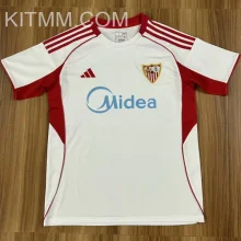2025/26 Sevilla FC Home White Fans Soccer Jersey