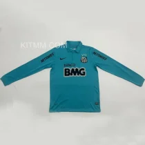 2012/13 Santos Blue Retro Long Sleeve Soccer Jersey