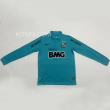 2012/13 Santos Blue Retro Long Sleeve Soccer Jersey