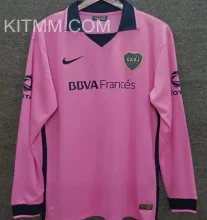 2013/14 Boca Pink Retro Long Sleeve Soccer Jersey