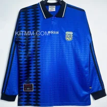 1994 Argentina Away Blue Retro Long Sleeve Soccer Jersey