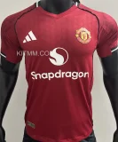 2025/26 M Utd Home Red Player Version Soccer Jersey
