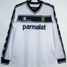 2002/03 Parma Away White Retro Long Sleeve Soccer Jersey