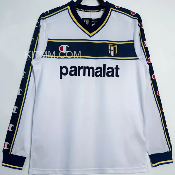 2002/03 Parma Away White Retro Long Sleeve Soccer Jersey
