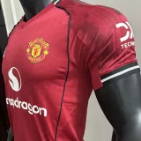 2025/26 M Utd Home Red Player Version Soccer Jersey