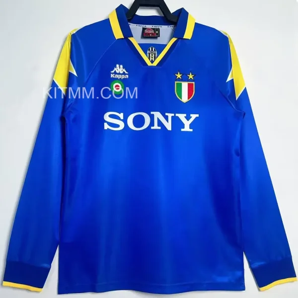 1995/96 JUV Away Blue Retro Long Sleeve Soccer Jersey