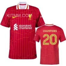 CHAMPIONS # 20 LFC 1:1 Quality Home Fans Soccer Jersey 2024/25  ★★