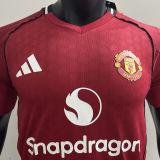 2025/26 M Utd Home Red Player Version Soccer Jersey