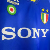 1995/96 JUV Away Blue Retro Long Sleeve Soccer Jersey