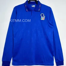 1994 Italy Home Blue Retro Long Sleeve Soccer Jersey