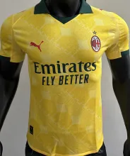 2025/26 AC Milan Third Yellow Player Version Soccer Jersey