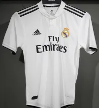 2018/19 RM Home White Retro Player Version Soccer Jersey 球员版带胸前章