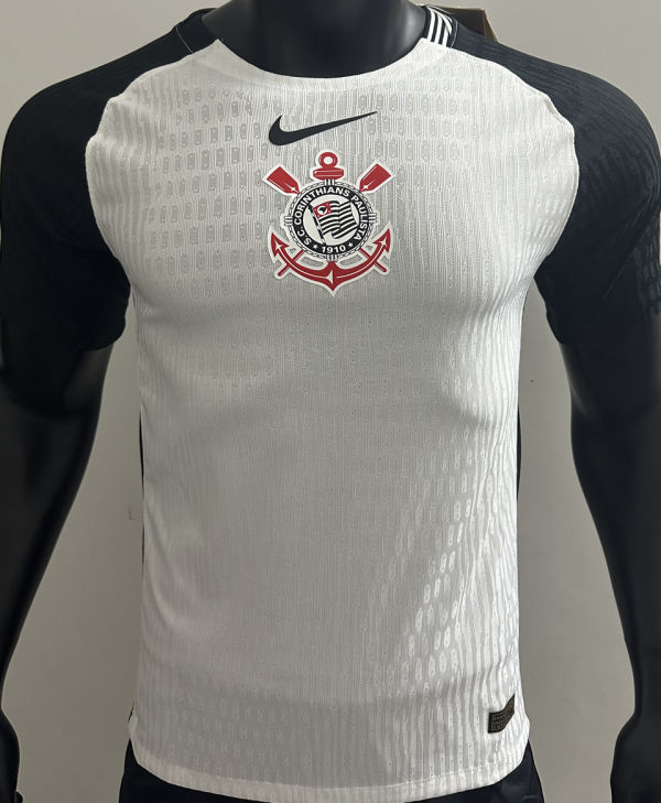 2025/26 Corinthians Home White Player Version Soccer Jersey