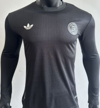 2025 Germany 125Th Black Player Version Long Sleeve Soccer Jersey