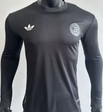 2025 Germany 125Th Black Player Version Long Sleeve Soccer Jersey