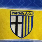 1998/99 Parma Home Yellow Retro  Long Sleeve Soccer Jersey