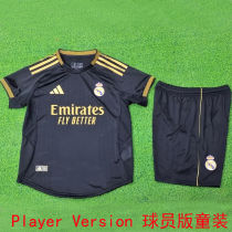 2025/26 RM Black Player Version Kids Jersey 球员版童装