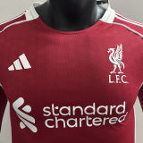 2025/26 LFC Home Red Player Version Long Sleeve Soccer Jersey