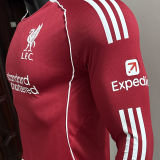 2025/26 LFC Home Red Player Version Long Sleeve Soccer Jersey