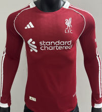 2025/26 LFC Home Red Player Version Long Sleeve Soccer Jersey